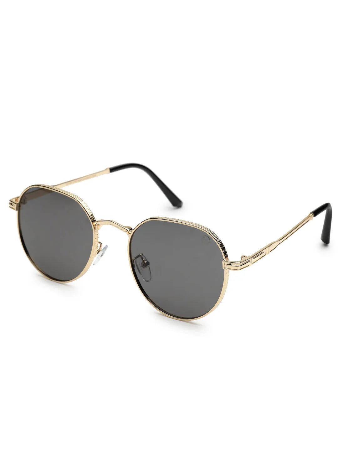 Ithon Black Medium Full Rim Oval Sunglasses for Men [UV-protected]