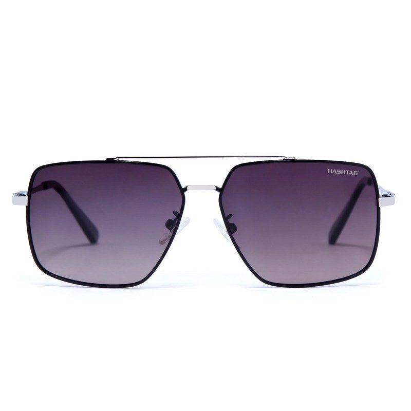 Kynra Gradient pink Brown Large Full Rim Aviator Sunglasses for Men & Women — Hashtag Eyewears