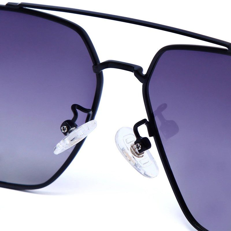 Kynra Black Large Full Rim Aviator Sunglasses for Men & Women — Hashtag Eyewears