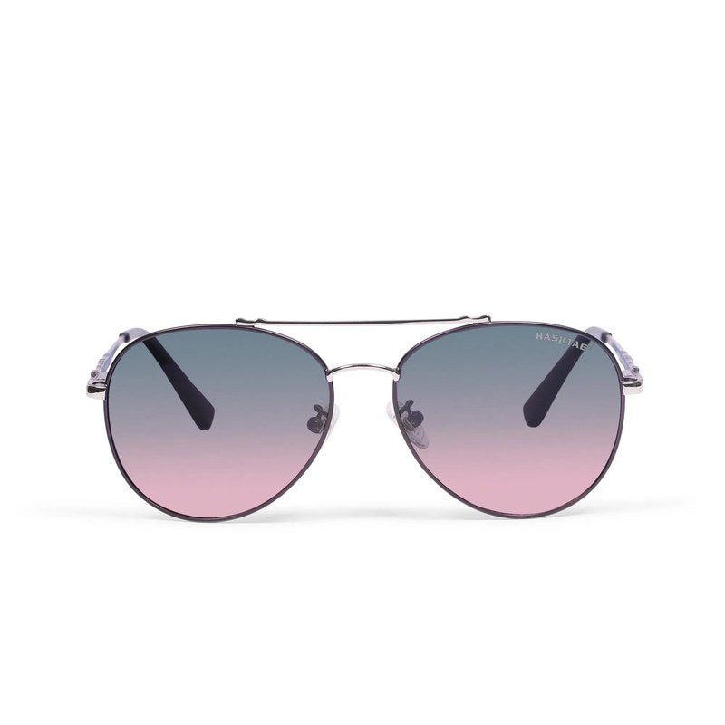 Valtor Gradient Grey Purple Small Full Rim Aviator Sunglasses for Men & Women — Hashtag Eyewears