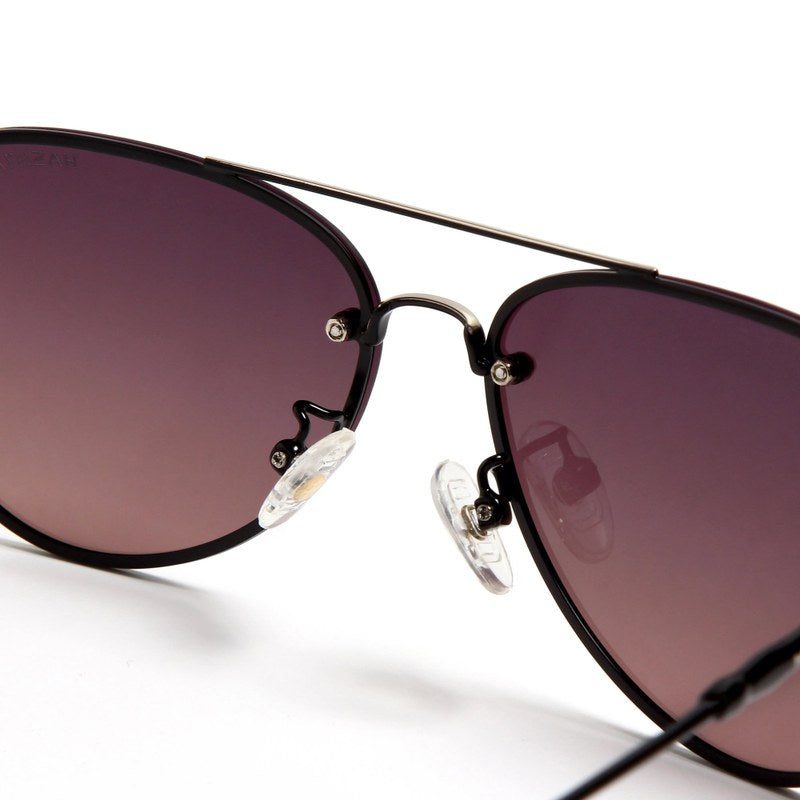 Nuvia Gradient Pink brown Medium Full Rim Aviator Sunglasses for Men & Women — Hashtag Eyewears