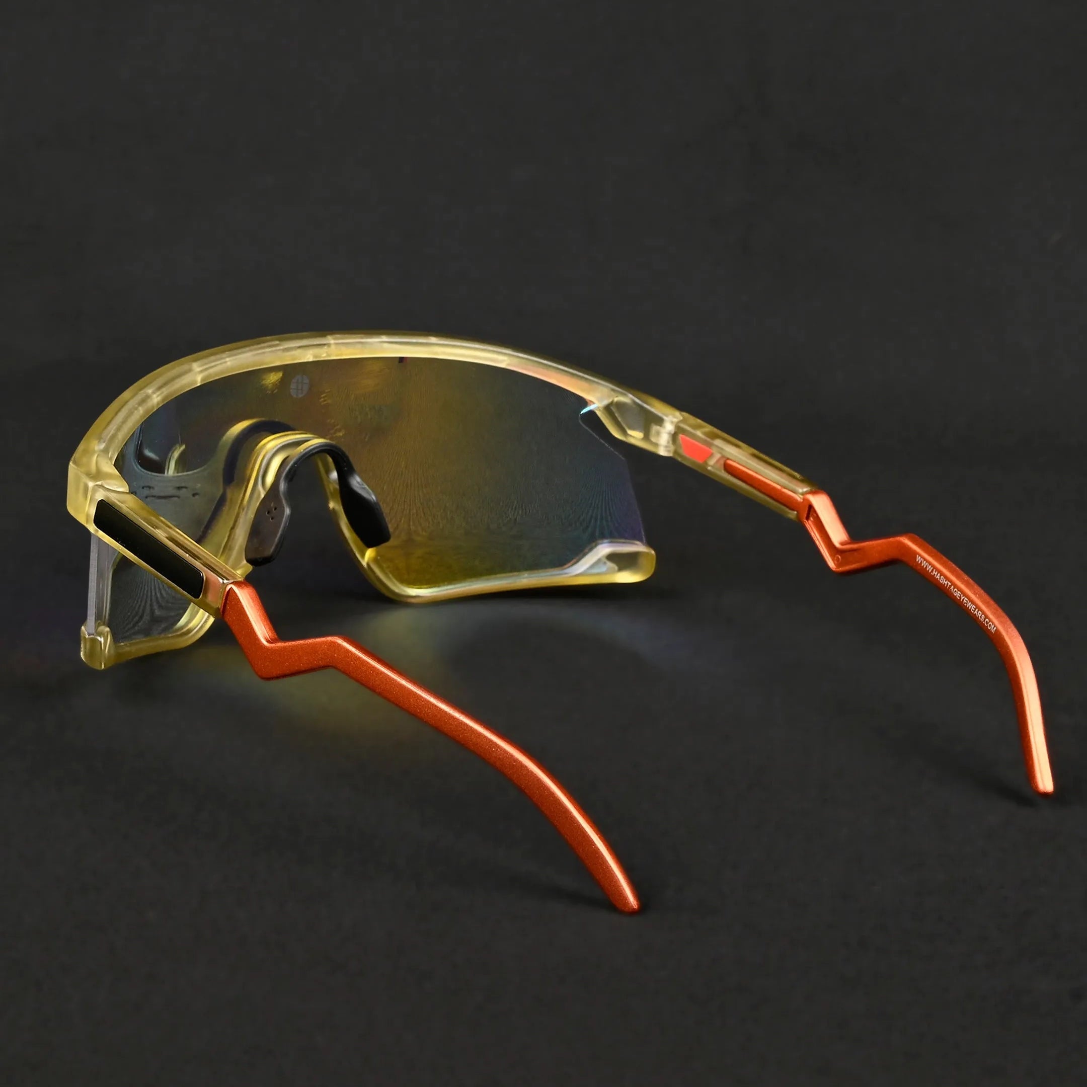 Pulse sports sunglasses for men in brown yellow texture