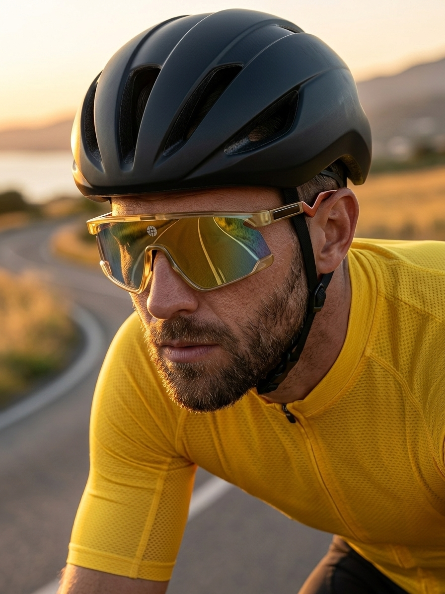 Pulse sports sunglasses for men and womens in brown texture