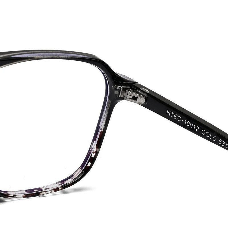 Aegira Black Texture Small Full Rim Square Computer Glasses for Men & Women — Hashtag Eyewears