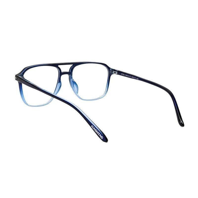 Aegira Gradient Blue Small Full Rim Square Computer Glasses for Men & Women — Hashtag Eyewears
