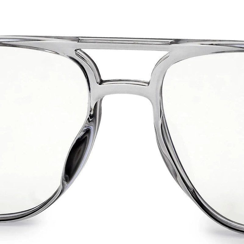 Aegira Grey Small Full Rim Square Computer Glasses for Men & Women — Hashtag Eyewears