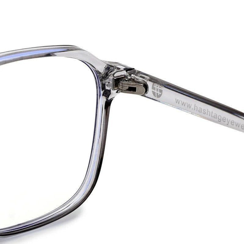 Aegira Grey Small Full Rim Square Computer Glasses for Men & Women — Hashtag Eyewears