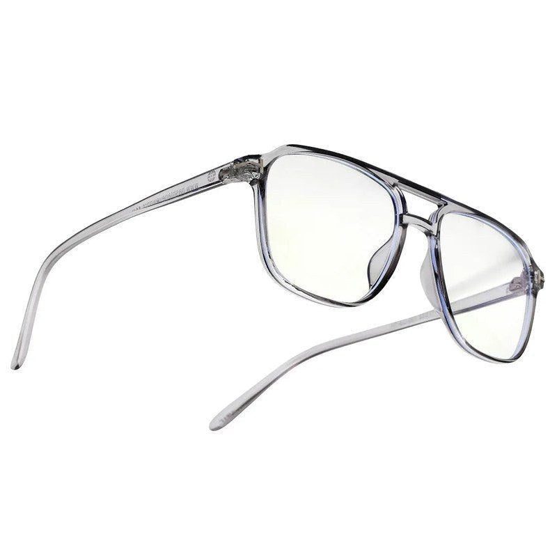 Aegira Grey Small Full Rim Square Computer Glasses for Men & Women — Hashtag Eyewears