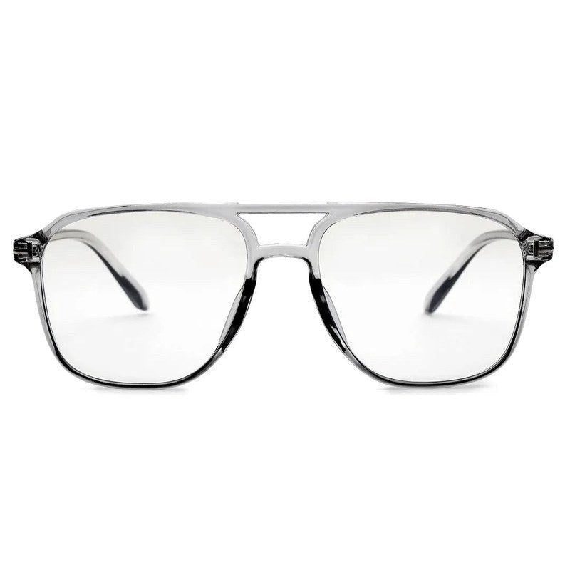 Aegira Grey Small Full Rim Square Computer Glasses for Men & Women — Hashtag Eyewears