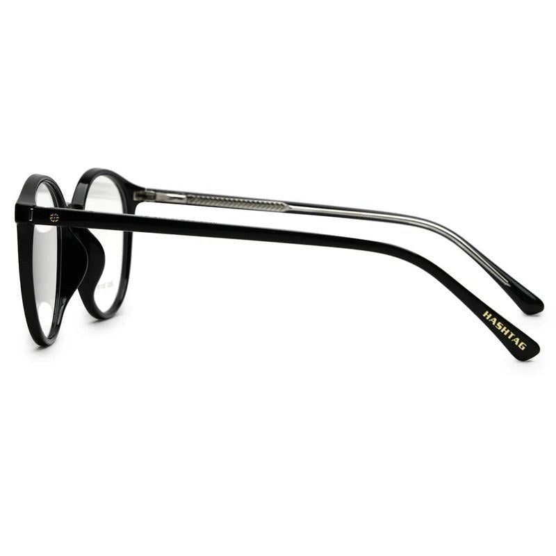 Aerion Black Small Full Rim Round Clip-on for Men — Hashtag Eyewears