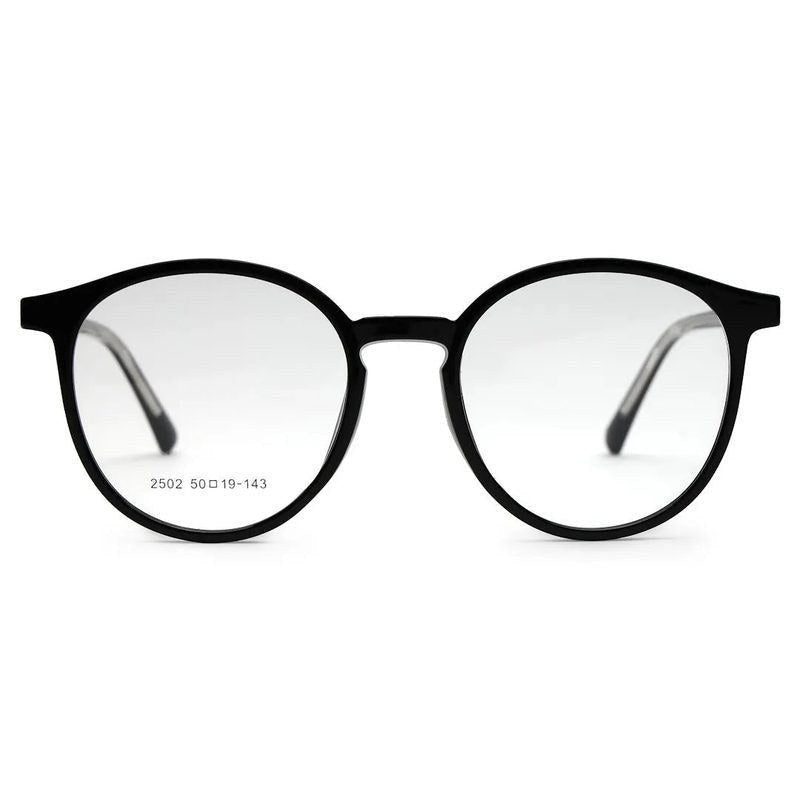 Aerion Black Small Full Rim Round Clip-on for Men — Hashtag Eyewears