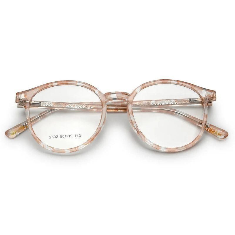 Aerion Pink Texture Small Full Rim Round Clip-on for Men — Hashtag Eyewears