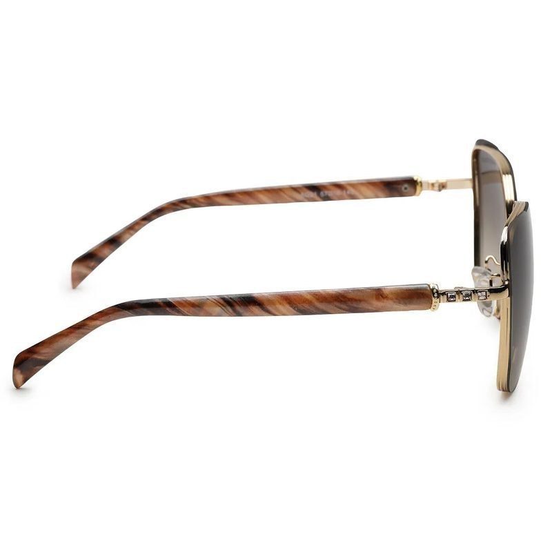 Aethera Gradient Brown Oversized Full Rim Rectangle Sunglasses for Women — Hashtag Eyewears