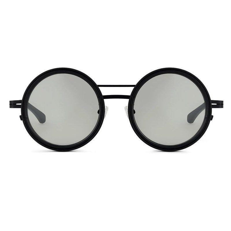 APERTURE Black Large Full Rim Round Sunglasses for Men & Women — Hashtag Eyewears