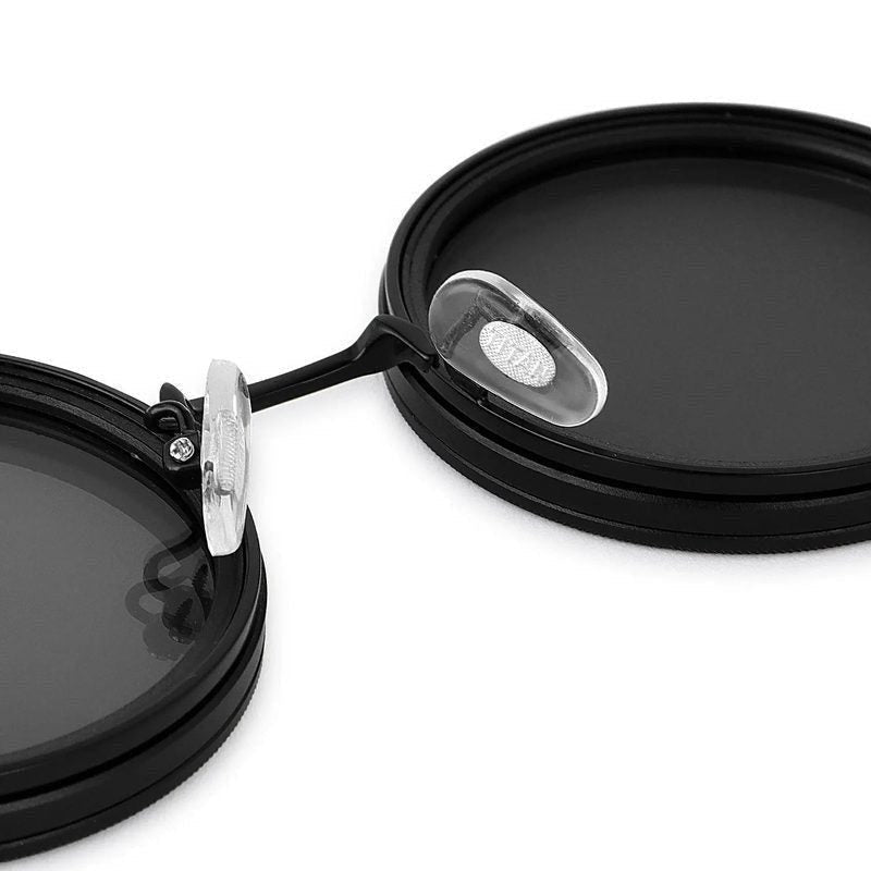 APERTURE SB Black Large Full Rim Round Sunglasses for Men & Women — Hashtag Eyewears