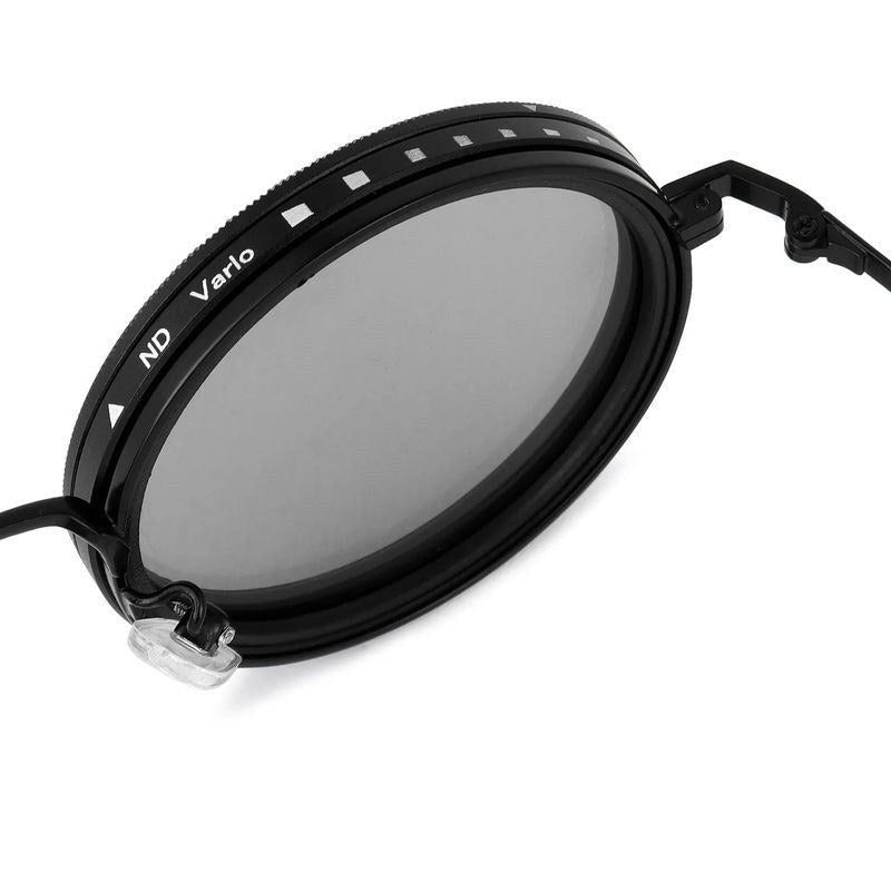APERTURE SB Black Large Full Rim Round Sunglasses for Men & Women — Hashtag Eyewears