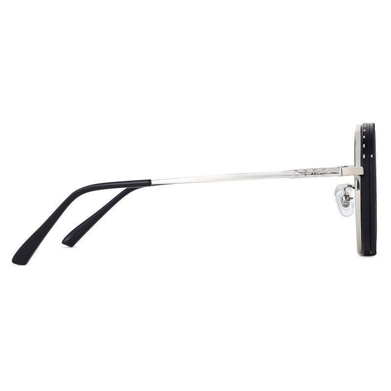 APERTURE SB Silver & Black Large Full Rim Round Sunglasses for Men & Women — Hashtag Eyewears