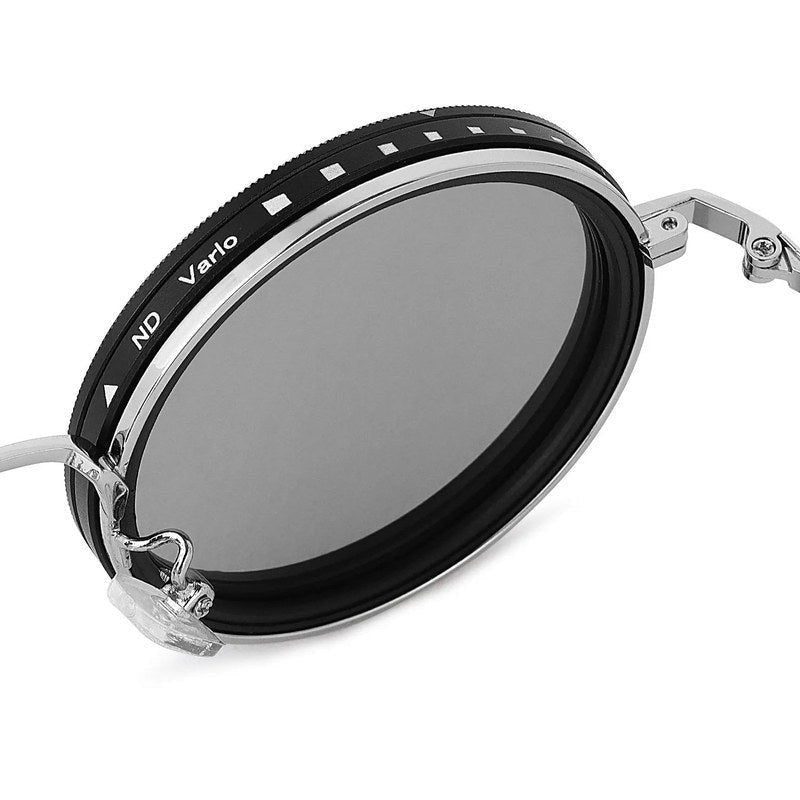 APERTURE SB Silver & Black Large Full Rim Round Sunglasses for Men & Women — Hashtag Eyewears