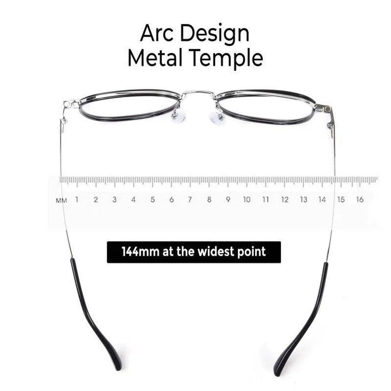 Arctic Silver and Black Medium Full Rim Oval Clip-on for Men & Women — Hashtag Eyewears