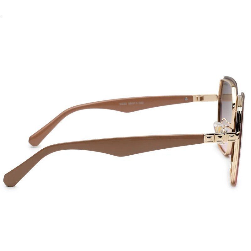 Arion Gradient Grey & Pink Oversized Full Rim Hexagonal Sunglasses for Women — Hashtag Eyewears