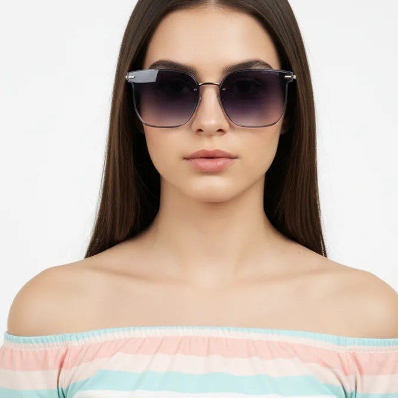 Arionis Gradient Black Oversized Full Rim Wayfarer Sunglasses for Women — Hashtag Eyewears