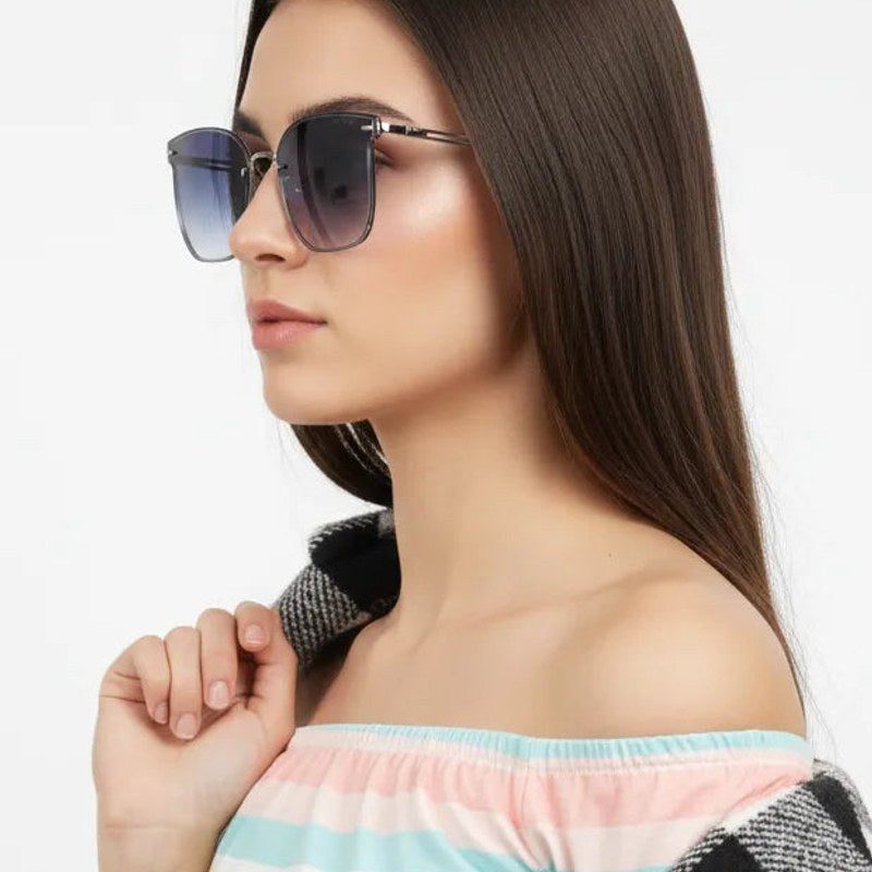 Arionis Gradient Black Oversized Full Rim Wayfarer Sunglasses for Women — Hashtag Eyewears
