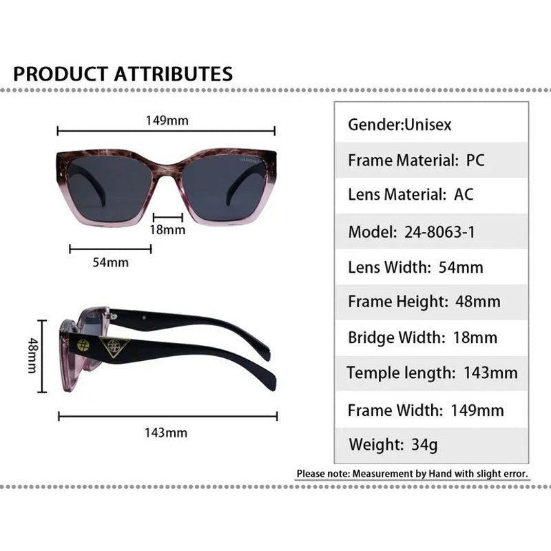 Astron Transparent Texture Brown Pink Gradient Medium Full Rim Square Sunglasses for Men & Women — Hashtag Eyewears
