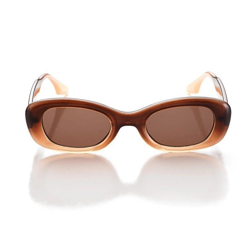Aura Transparent-Brown-Gradient Medium Full Rim Oval Sunglasses for Men & Women HASHTAG X WHITECHERRY — Hashtag Eyewears