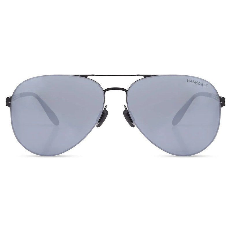 Aurion Black Medium Full Rim Aviator Sunglasses for Men — Hashtag Eyewears