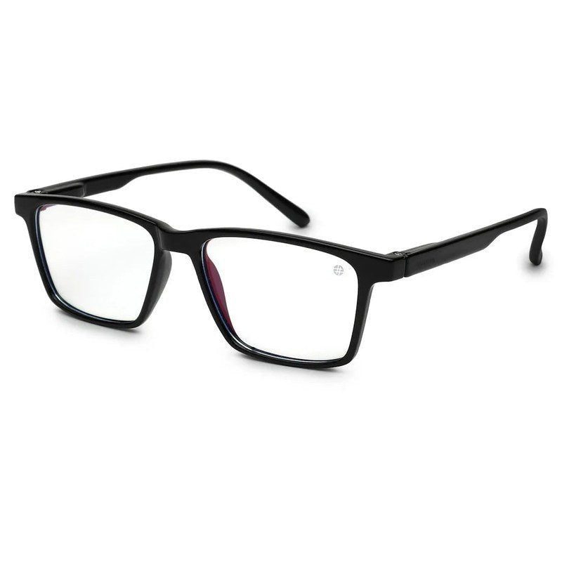 Aurora Black Medium Full Rim Rectangle Computer Glasses for Men & Women — Hashtag Eyewears