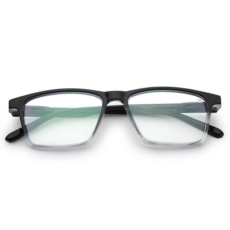 Aurora Gradient Black Medium Full Rim Rectangle Computer Glasses for Men & Women — Hashtag Eyewears