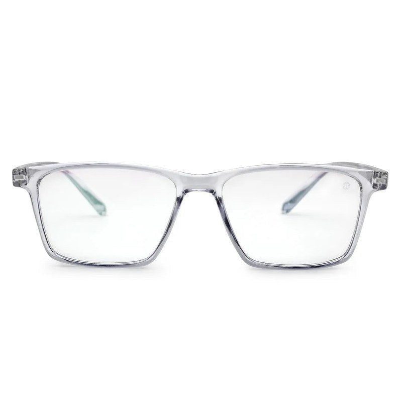 Aurora Transparent Medium Full Rim Rectangle Computer Glasses for Men & Women — Hashtag Eyewears