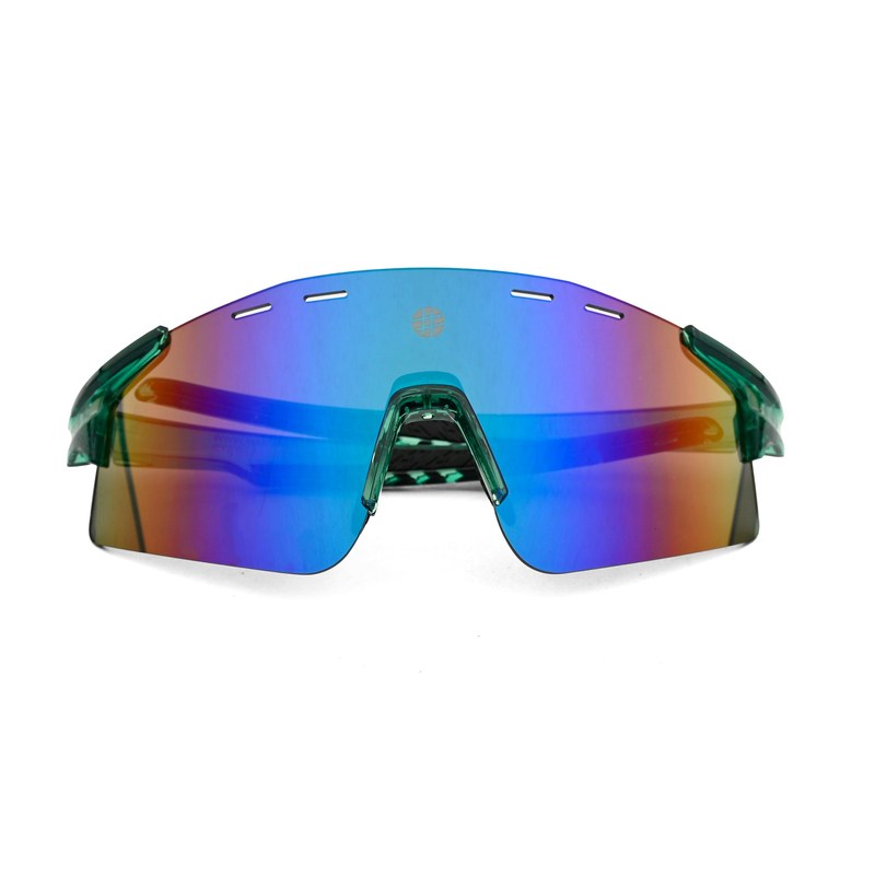 Auryon Green Large Rim Less Shield Sports Sunglasses for Men & Women — Hashtag Eyewears