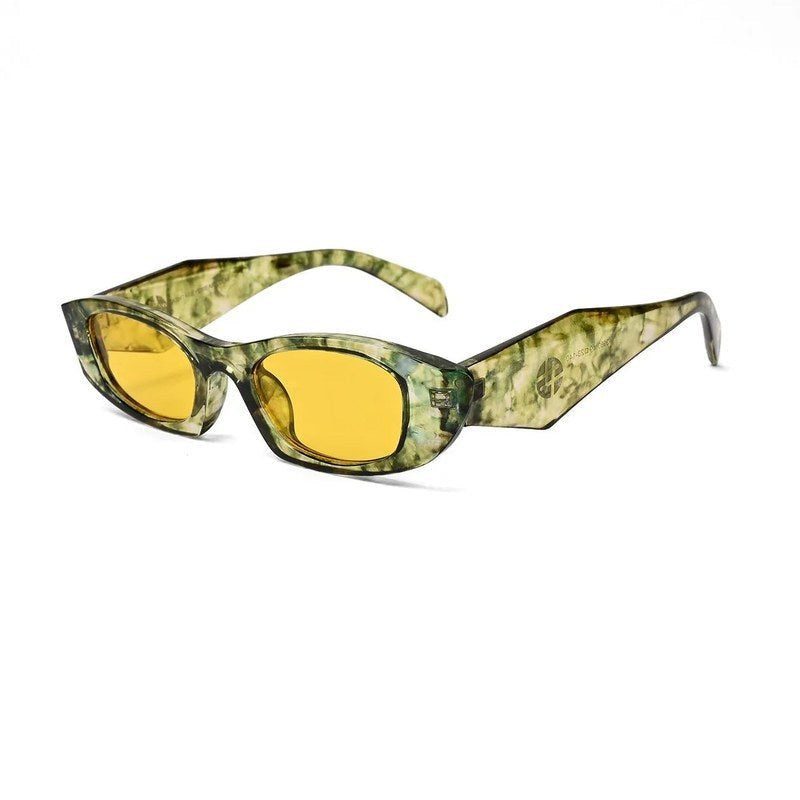 Avita Yellow Large Full Rim Cateye Sunglasses for Women — Hashtag Eyewears