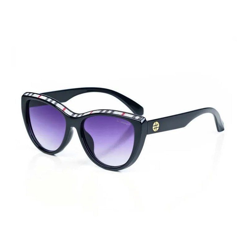 Baelith Black Silver Large Full Rim Cateye Sunglasses for Women — Hashtag Eyewears
