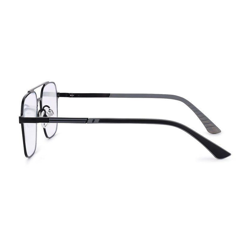 Baelora Black Large Full Rim Rectangle Clip-on for Men & Women — Hashtag Eyewears