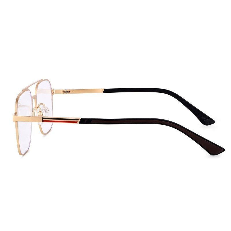 Baelora Golden Large Full Rim Rectangle Clip-on for Men & Women — Hashtag Eyewears