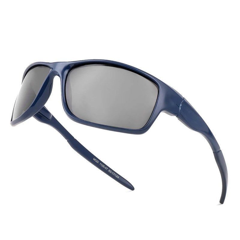 Blazara Navy Blue Medium Full Rim Sports Sunglasses for Men & Women — Hashtag Eyewears