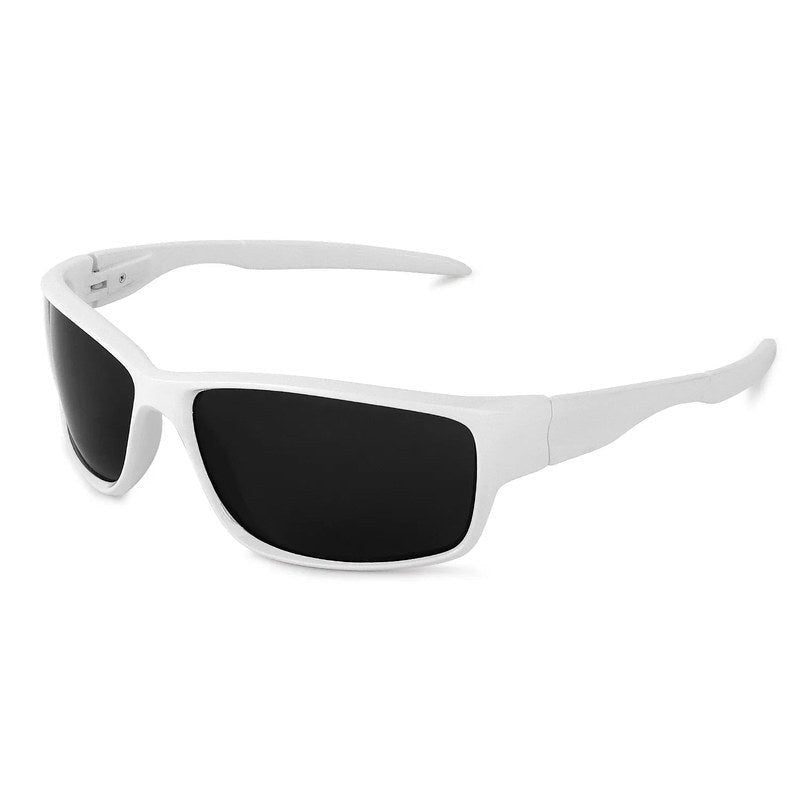 Blazara White Medium Full Rim Sports Sunglasses for Men & Women — Hashtag Eyewears