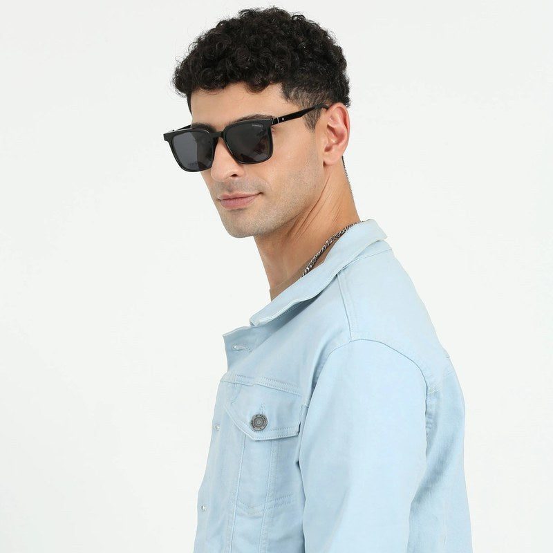 Blaze Black Medium Full Rim Wayfarer Clip-on for Men & Women — Hashtag Eyewears