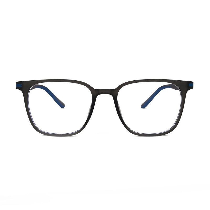 Blokz Black Medium Full Rim RECTANGLE Computer Glasses for Men & Women — Hashtag Eyewears