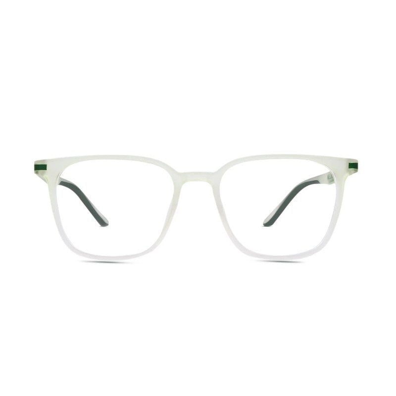 Blokz Transparent Light Green Medium Full Rim RECTANGLE Computer Glasses for Men & Women — Hashtag Eyewears