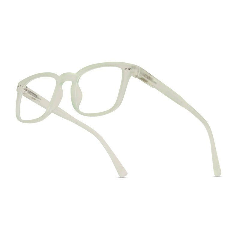 BluArmor Transparent Light Green Medium Full Rim SQUARE Computer Glasses for Men & Women — Hashtag Eyewears