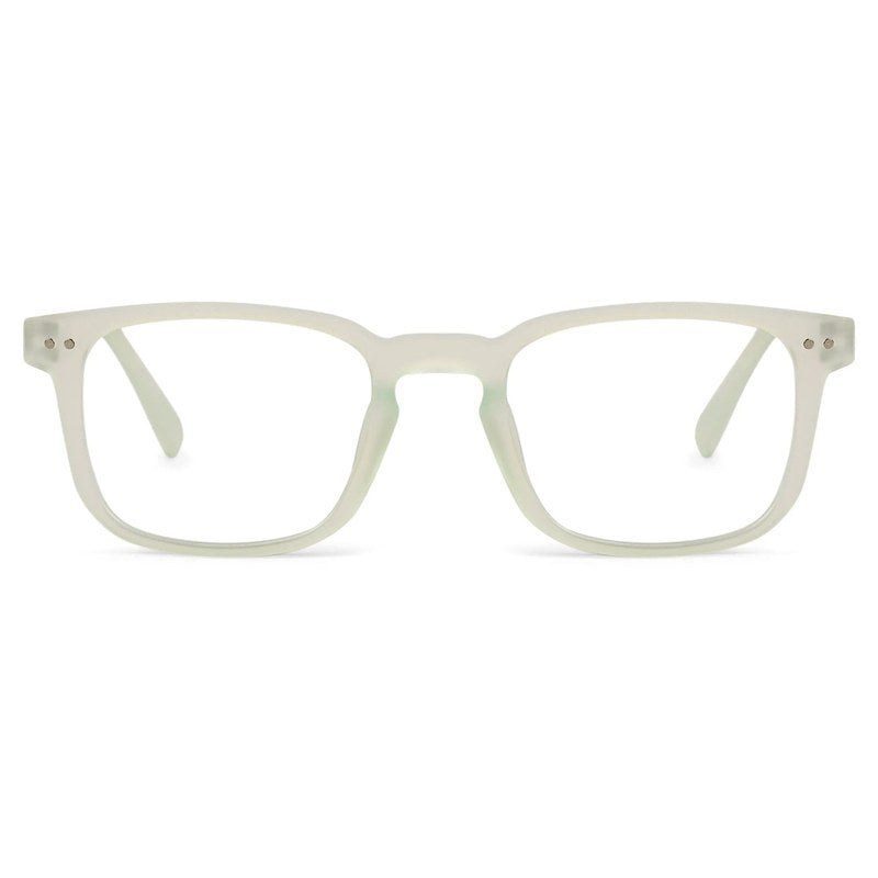 BluArmor Transparent Light Green Medium Full Rim SQUARE Computer Glasses for Men & Women — Hashtag Eyewears