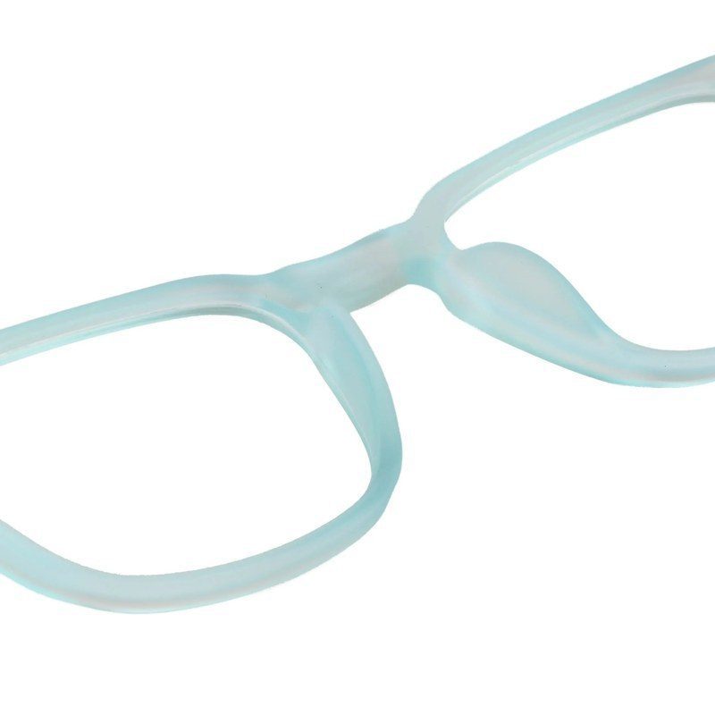BluArmor Transparent Skyblue Medium Full Rim SQUARE Computer Glasses for Men & Women — Hashtag Eyewears