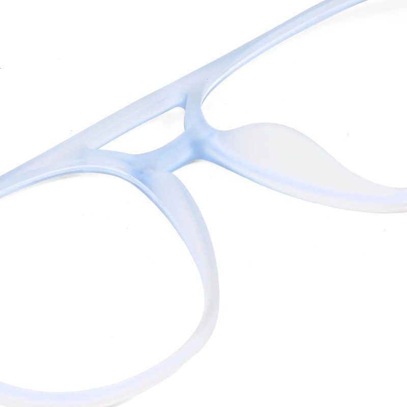 BluLite Transparent Light Blue & Transparent White Medium Full Rim Square Computer Glasses for Men & Women — Hashtag Eyewears