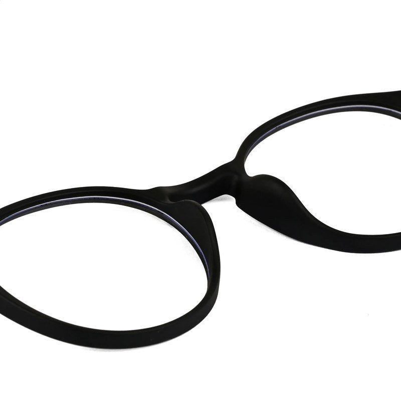 BluShield Black Medium Full Rim CIRCLE Computer Glasses for Men & Women — Hashtag Eyewears