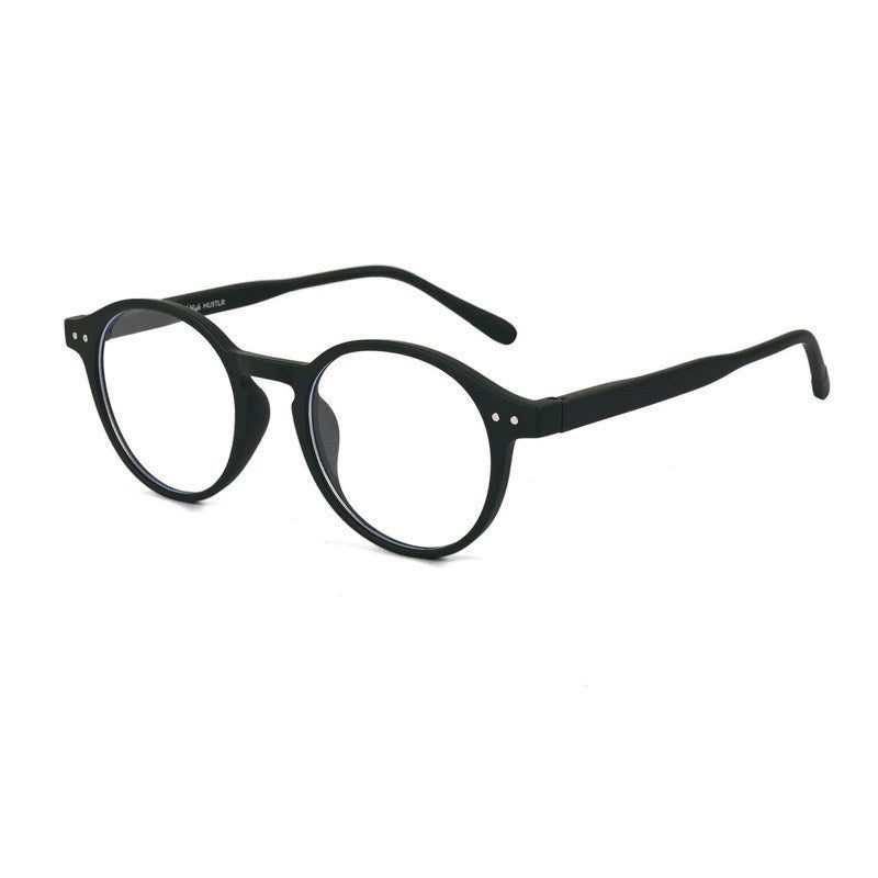 BluShield Green Medium Full Rim CIRCLE Computer Glasses for Men & Women — Hashtag Eyewears