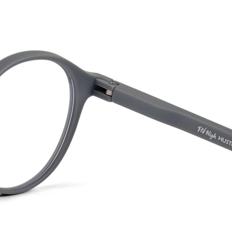 BluShield Grey Medium Full Rim CIRCLE Computer Glasses for Men & Women — Hashtag Eyewears