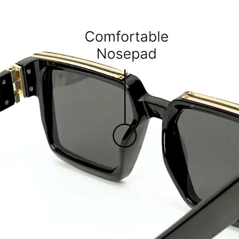Bold Black Medium Full Rim Square Sunglasses for Men — Hashtag Eyewears